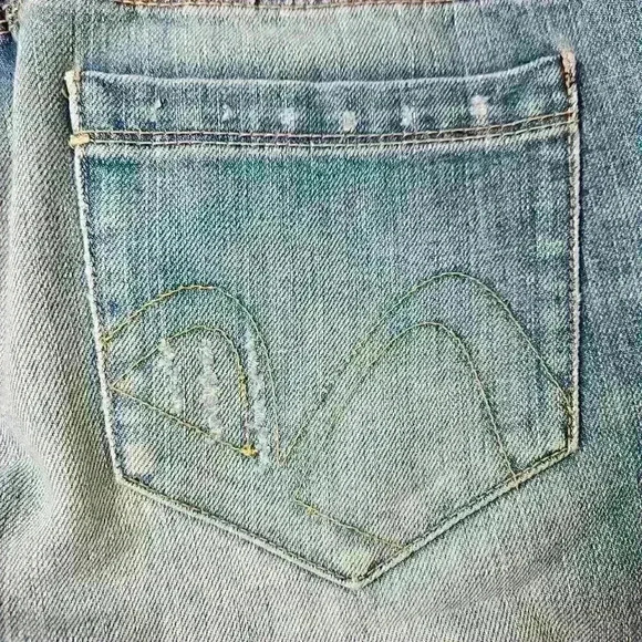 Buffalo David Bitton Light Denim Cropped Denim Zipper Along Ankle Size 31 - Picture 9 of 10